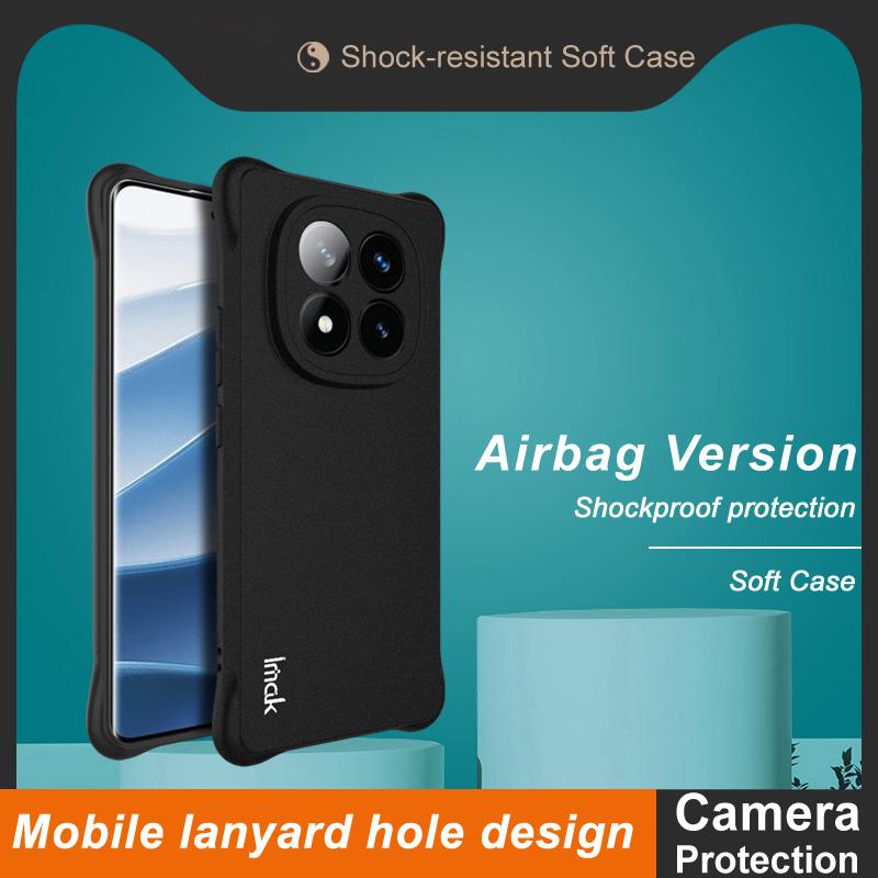 

IMAK For Xiaomi Redmi Note 14 Pro+ 5G Case TPU Phone Cover Airbag Shockproof Protection Transparent Black