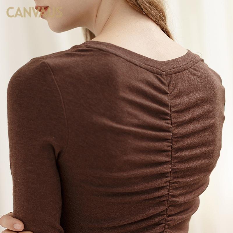 Europäisches Damen Herbst Neues Langarm-T-Shirt Damen Rundhals Ist Dünner und Trägt Ein Top