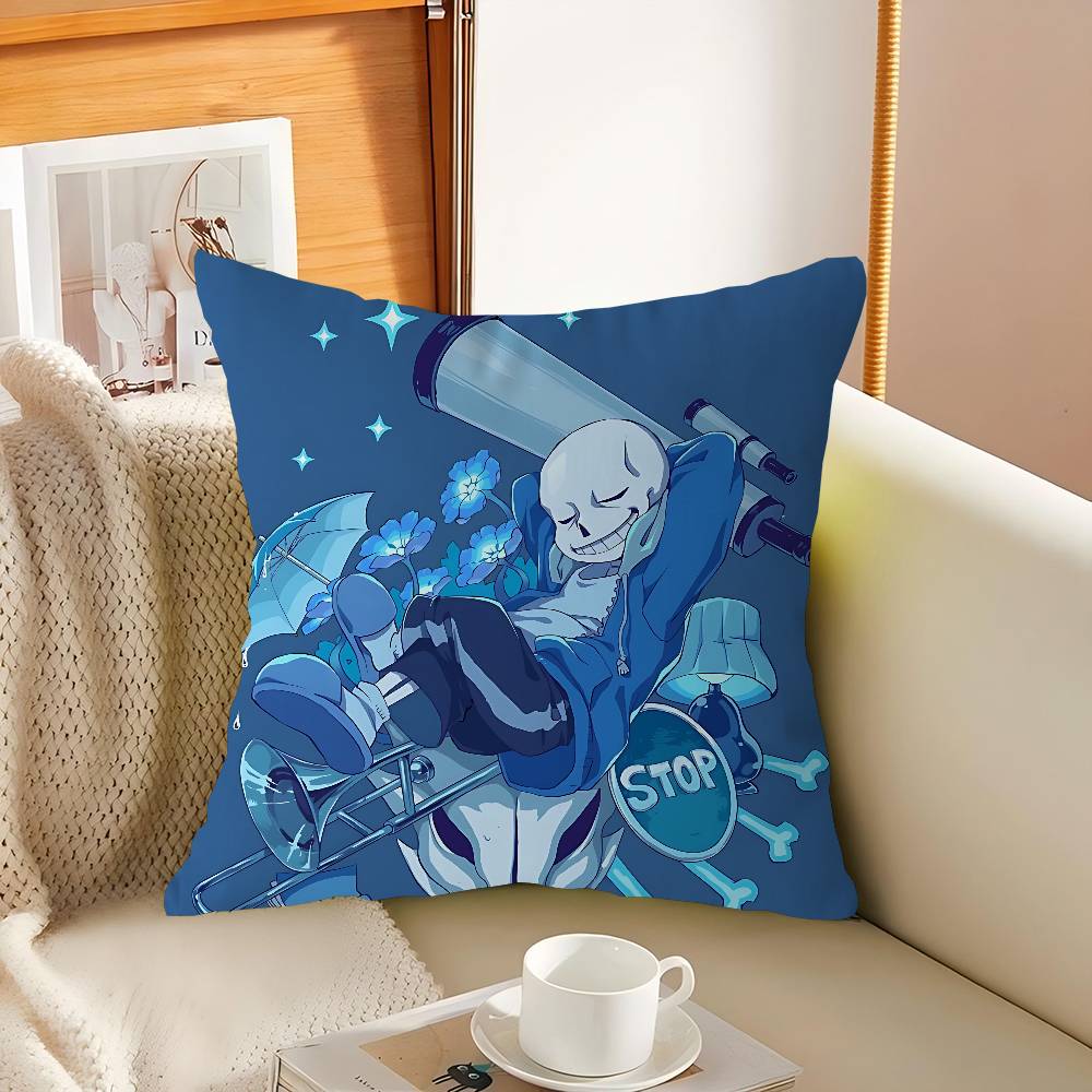 SANS U-Undertale Decorative Room Aesthetics Pillow Case Home Decor Bedroom Sofa Bed Couch Pillow Cover 45x45