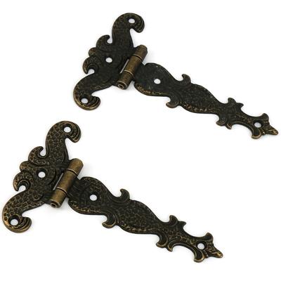 2Pcs 113*69mm Antique Bronze/Black Hinge for Windows Cabinet Cupboard Wardrobe Doors Wooden Boxes Jewelry Case Chest