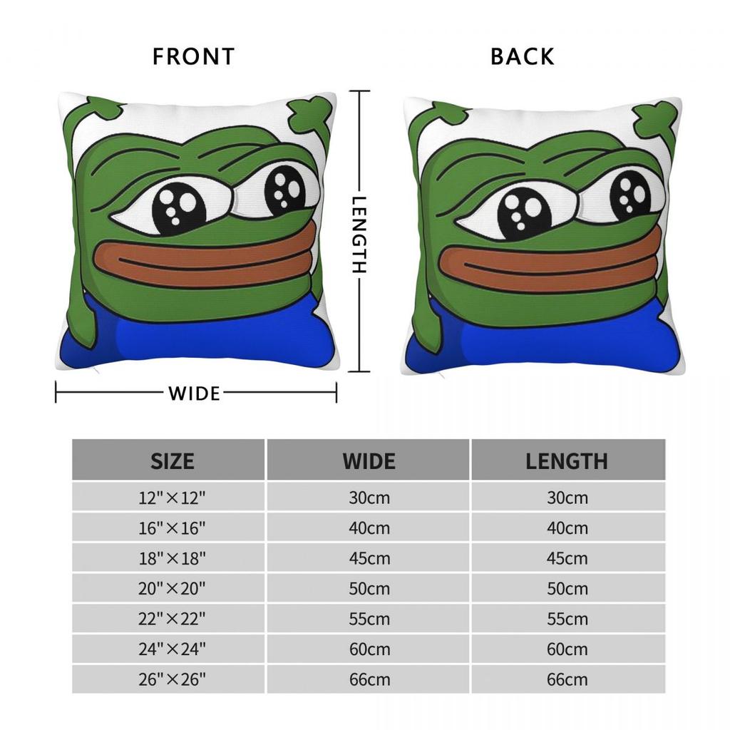 Hypers Twitch Pepe The Frog Pillowcase Polyester Linen Velvet Printed Zip Decor Pillow Case Car Cushion Cover