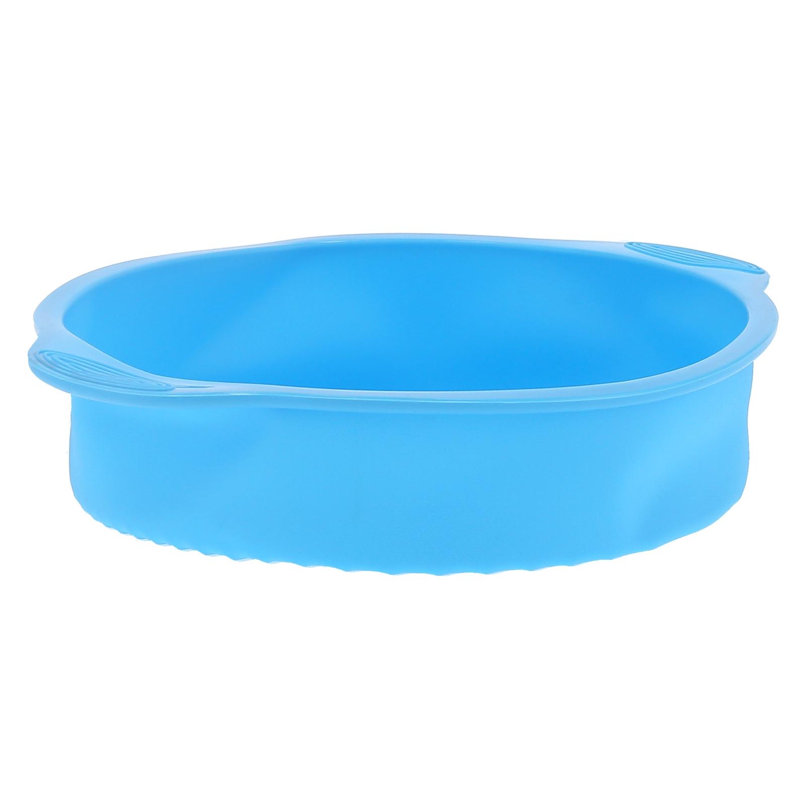 

9in Round Silicone Cake Mold Pan NoStick Bread Baking Pan for Home Kitchen Bakery(Blue ) синий