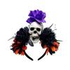 Dark Halloween Skull Headband Simulation Flowers Day of The Dead Headband  Festive Decorations