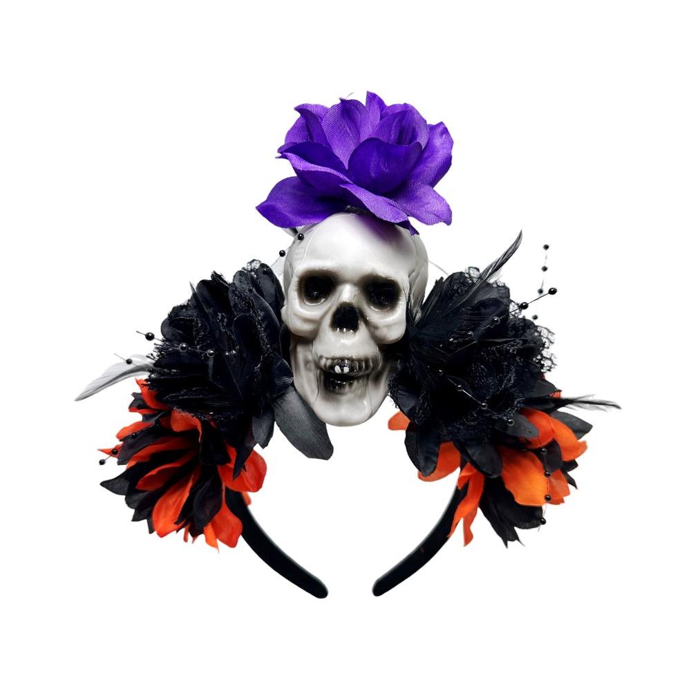 Halloween Decor Skull Head Headband Dark Day of The Dead Headband Halloween Skull Headband  Cosplay