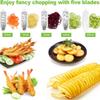 Vegetable Spiralizer Vegetable Cutter Spaghetti 5 In 1 Manual Spiral Slicer Julienne Spaghetti Zucchini Tool Zucchini Spaghetti Tool for Vegetables