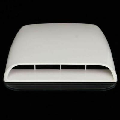 Universal Car Decorative Air Flow Intake Hood Scoop Vent Bonnet Cover Trim White