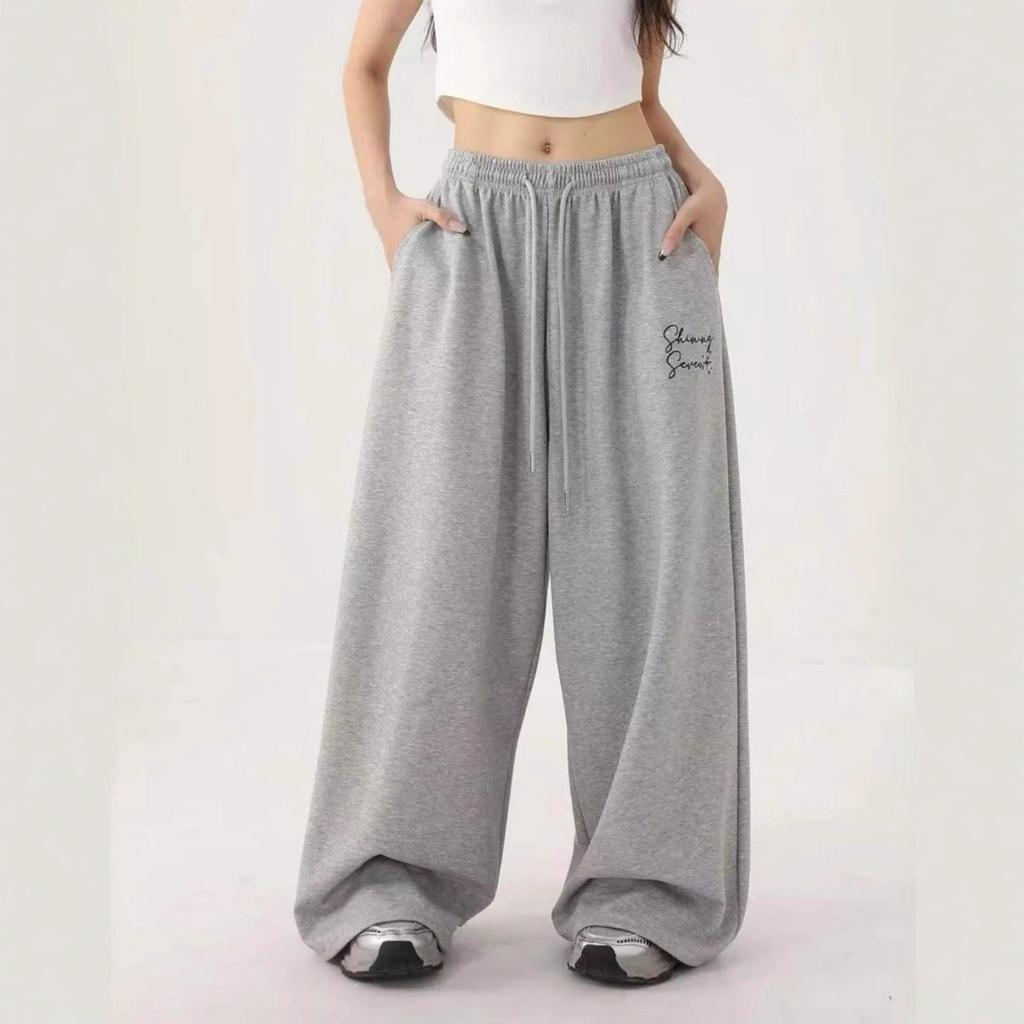 American Hip-hop Tide Brand Print Jazz Jzza Hottie Loose Wide-leg Slacks Women's Sweatpants Hip-hop Hip-hop Pants