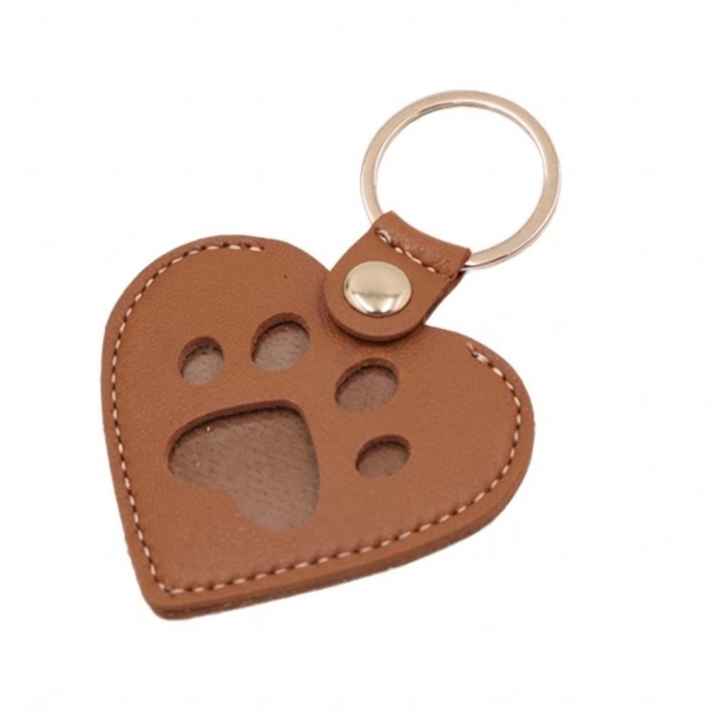 PU Leather Cat Dog Hair Bag Mini Pet Hair Storage Bag Pet Hair Memorial Keychain  Memorial Gift коричневый