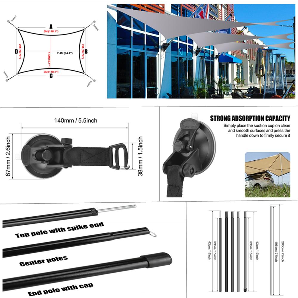 Osłona przeciwsłoneczna samochodowa Camping boczny dach samochodowy na dach markiza wodoodporny UV przenośny namiot kempingowy dach samochodowy baldachim przeciwdeszczowy