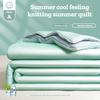 Super Soft Cooling Quilt Summer Cool Quilt Skin Friendly Quilt Air Condition Comforter Solid Ice Silk Cool Blanket Thin Quilt for Bed