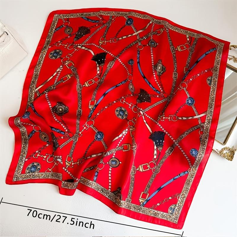 Fashion Leopard Print Silk Hairbands Scarf Women  New Elagant Bandana Neck Kerchief Head Bands Foulard Female Scarfs