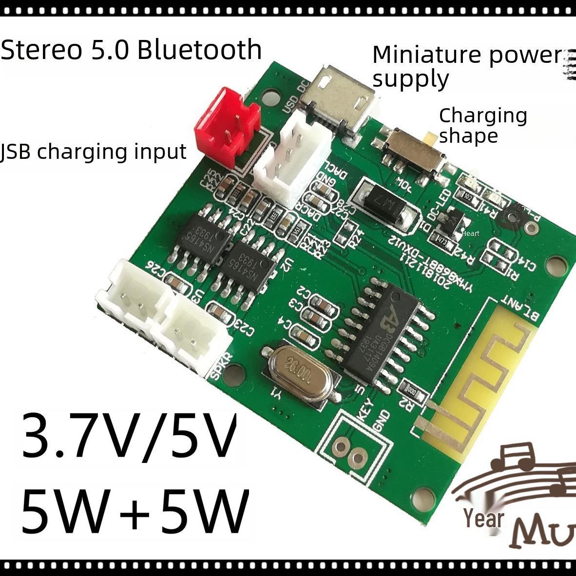 

5.0 Bluetooth Audio Amplifier Board, 2x5W, 5V Module, PCBA