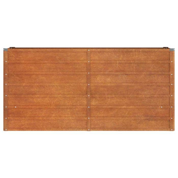 VidaXL Lit Surélevé de Jardin Jardinière Support pour Plantes Bac à Fleurs Pot de Fleurs Balcon Patio Extérieur Rouillé 151953