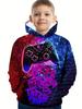 Fajne Gamepady Chłopięce Casual Długie Rękawy Bluzy Chłopięce Bluzy Jesień Wiosna Bluzy Z Kapturem Topy Outdoor Kolorowe Dziecięce Ubrania