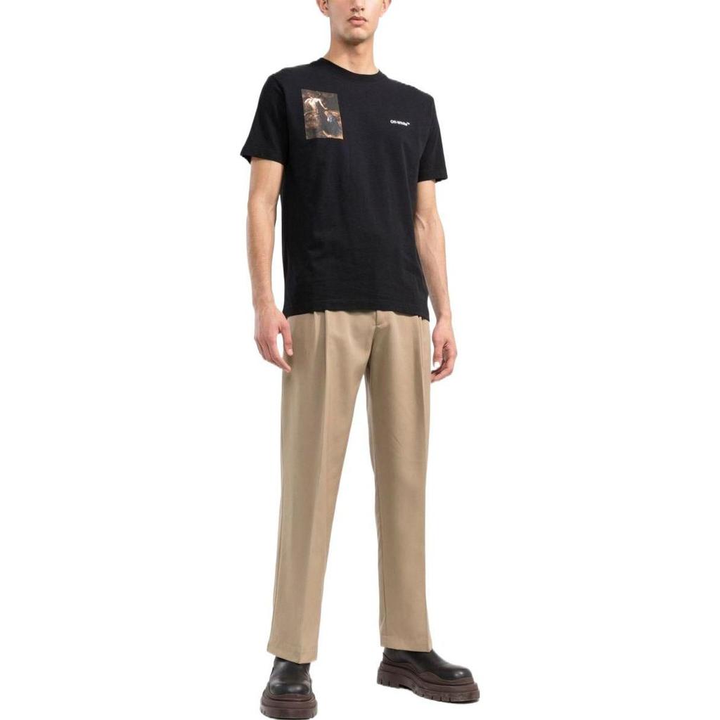 OFF WHITE Caravaggio Lute Print T Shirt OMAA027C99JER0111001