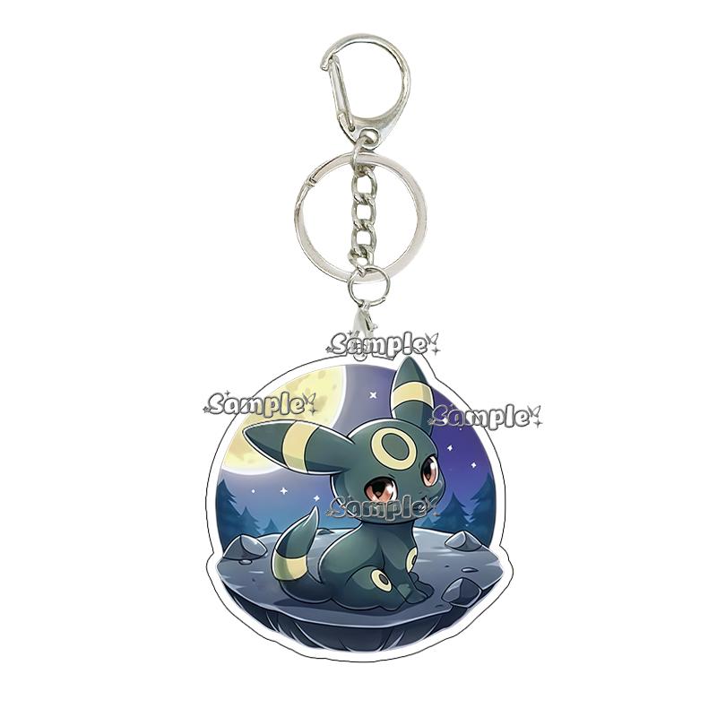 Eevee Acrylic Keychain Anime Cartoon Umbreon Jolteon Leafeon Sylveon Cute Character Accessory Backpack Pendant Decoration Gift