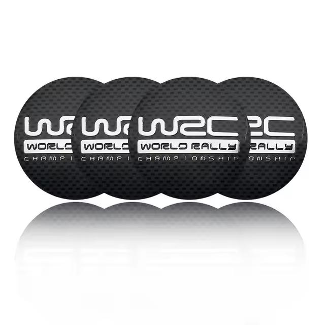 

4pcs 56MM 60MM WRC Logo Bagde Car Wheel Center Hub Caps Badge Rim Cover Sticker Auto Styling Accessories