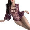 Sex Lingerie Purple Milf Sexy Perspective, Deep Sex Lace Lace Horn Sleeve Onesie