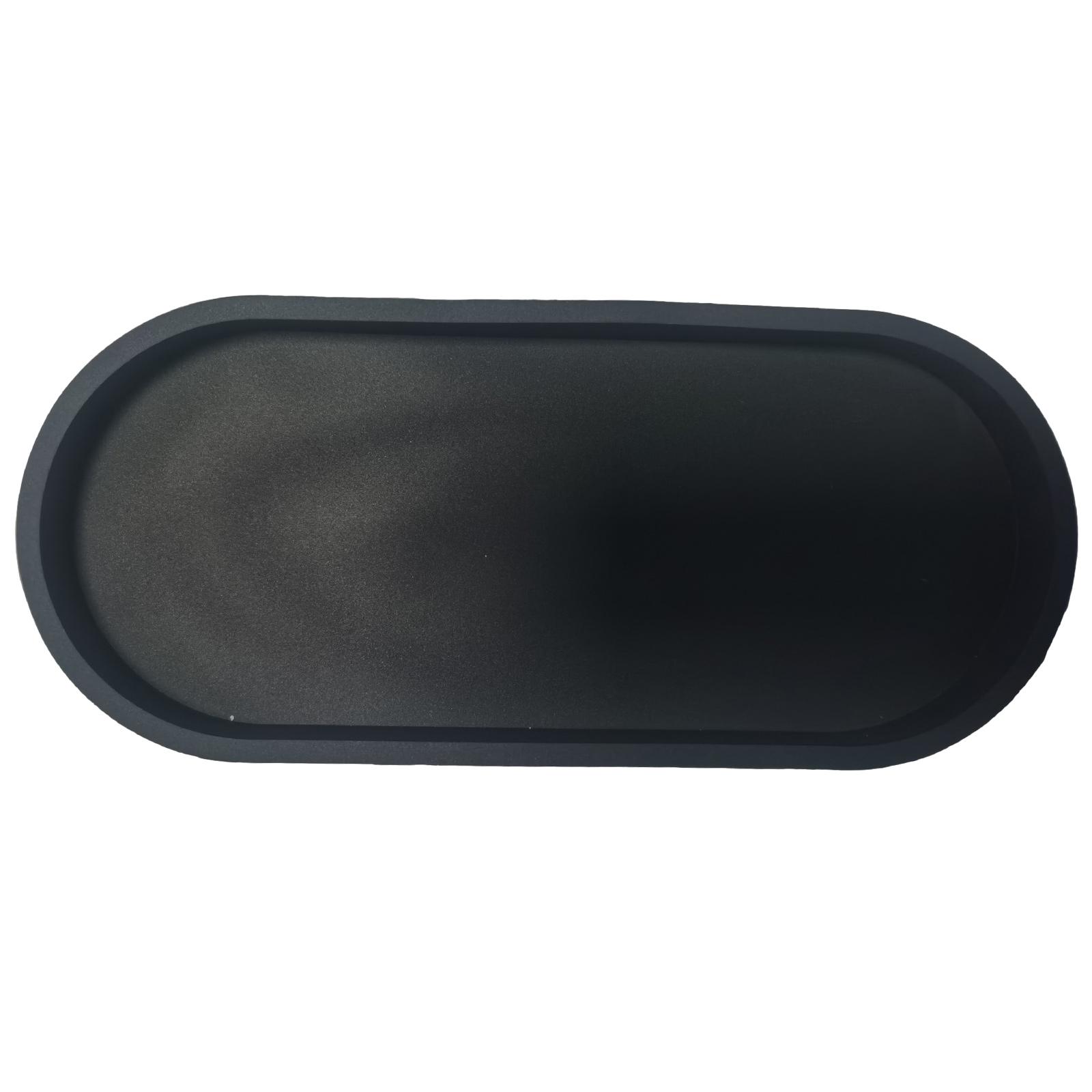 

Versatile Silicone Tray Soap Dispenser Multi Purpose Makeup Organizer Large Oval Pallet Elliptical Jewellery Organizer чёрный