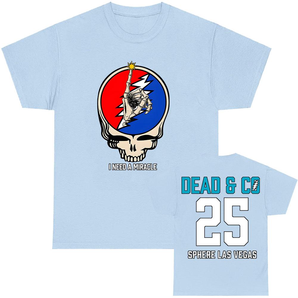 I Need A Miracle Dead Forever 2025 Tee DEAD & COMPANY Rock Band Print Tshirts Unisex Streetwear Summer O-neck Cotton T-shirt