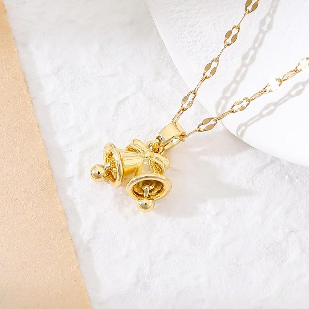 Popular Christmas Series Necklaces: Santa Claus, Peace Tree, Holiday Element Micro-Paved Drip Oil Pendant