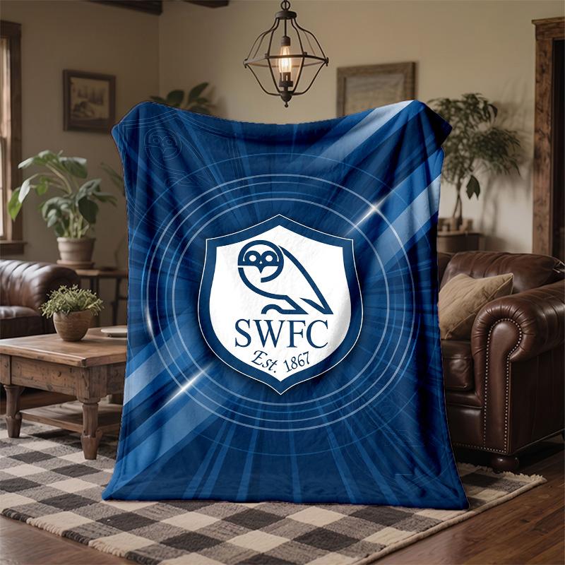 Sheffield Wednesday Theme Fleece Blanket Cozy Soft Plush Blanket For Bedroom Couch Travel