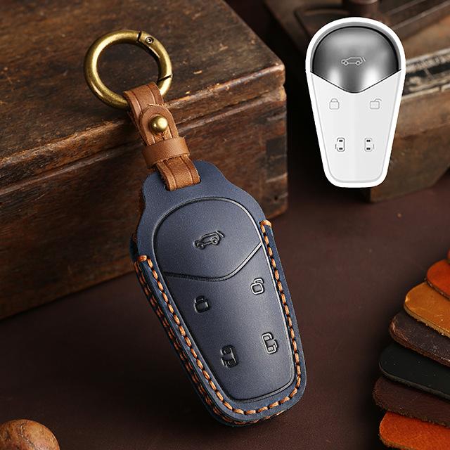 Applicable to 2024 Lantu Dreamer PHEV/EV Chasing Light PHEV Car Key Cover All-inclusive Leather Shell Buckle Male