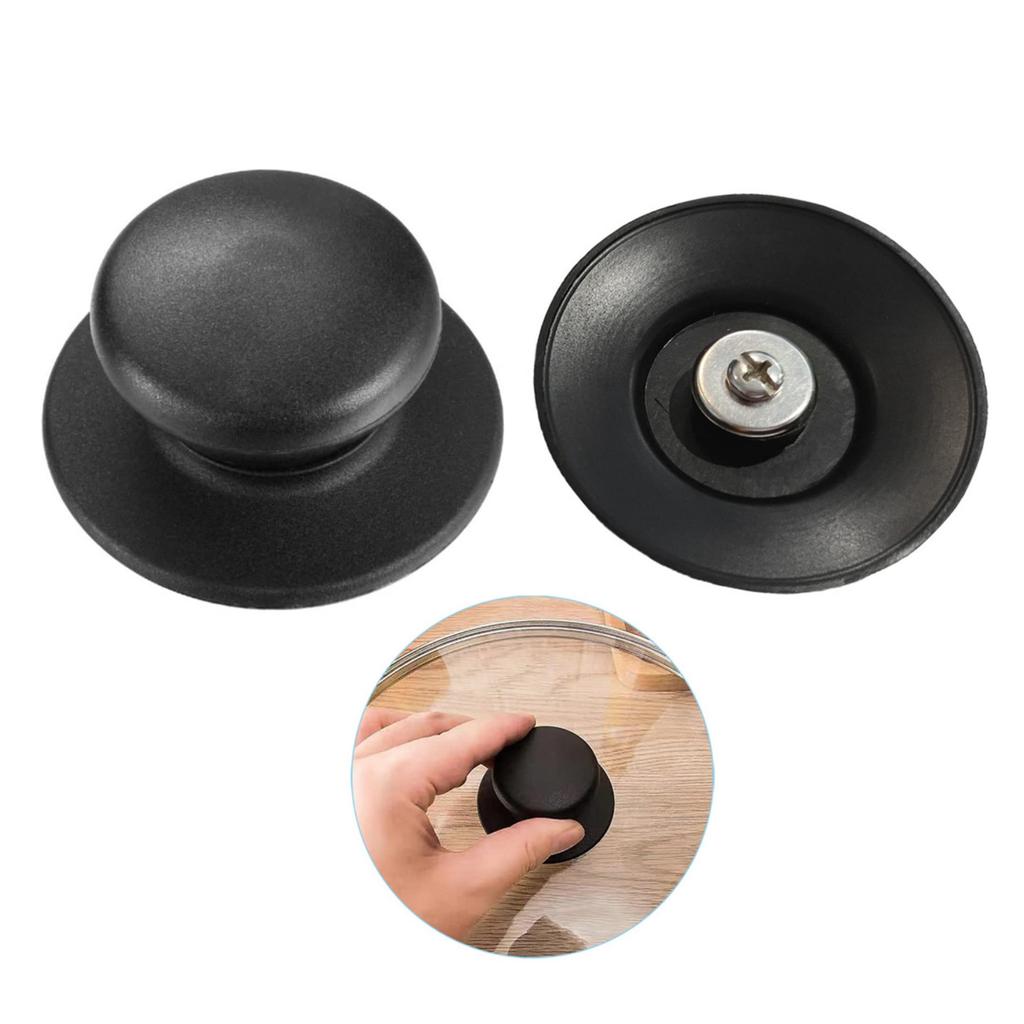 4pcs Multipurpose Pot Lid Knobs Replacements Handles Home Accessory for Kitchen Supplies Cookware Pot Lid Black