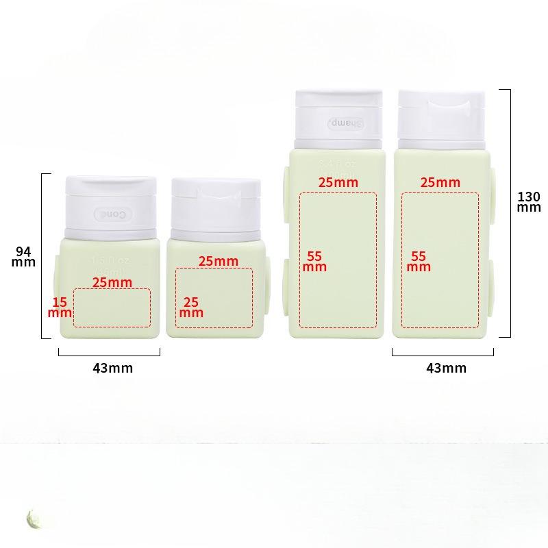 

Пищевой силиконовый набор бутылочек, мягкая эмульсионная бутылочка, шампунь, дезинфицирующее средство для рук, косметика, портативная экструзия для путешествий 45ML зелёный