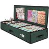 Christmas Wrapping Paper Storage Bag With Interior Pockets Fits Upto 24 Rolls, Underbed Storage