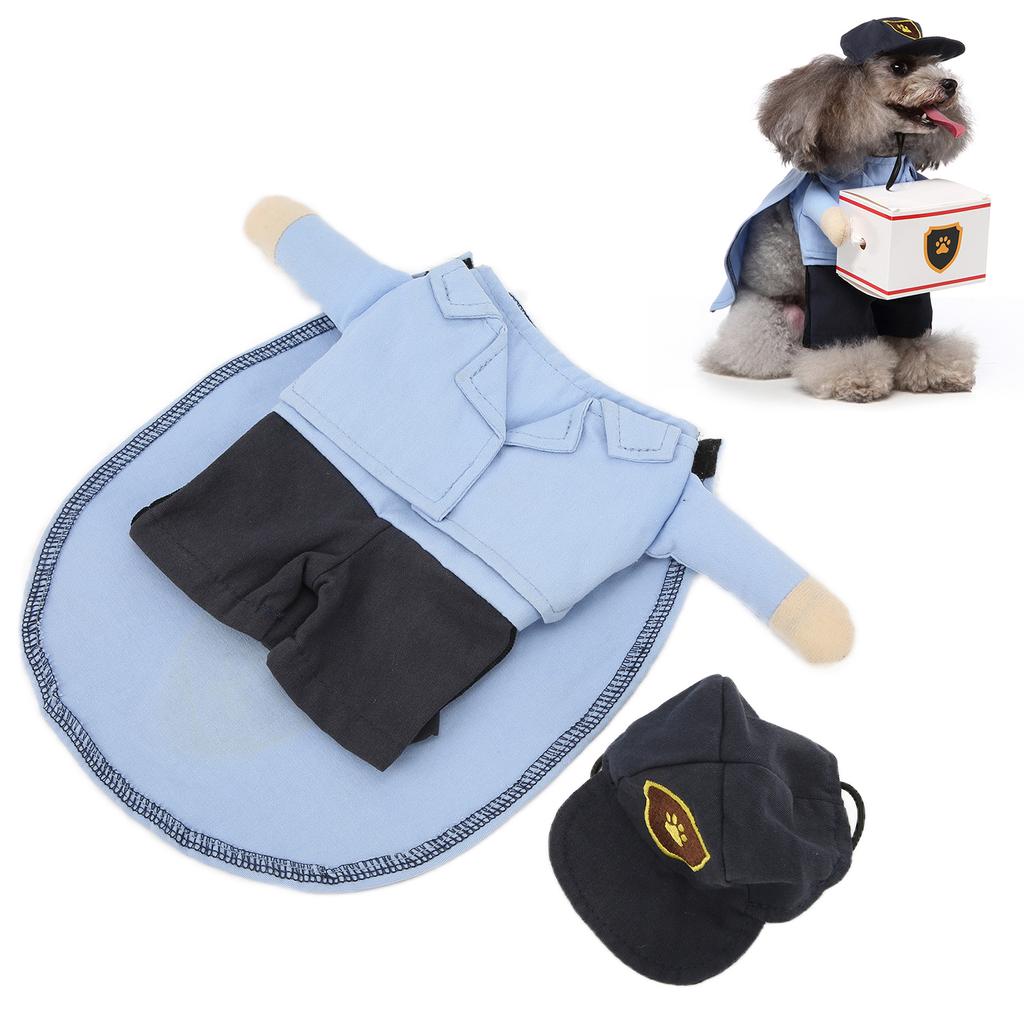 Pet Mail Carrier Costume Soft Funny Costumes Pet Suit with  for Small Dogs and Cats