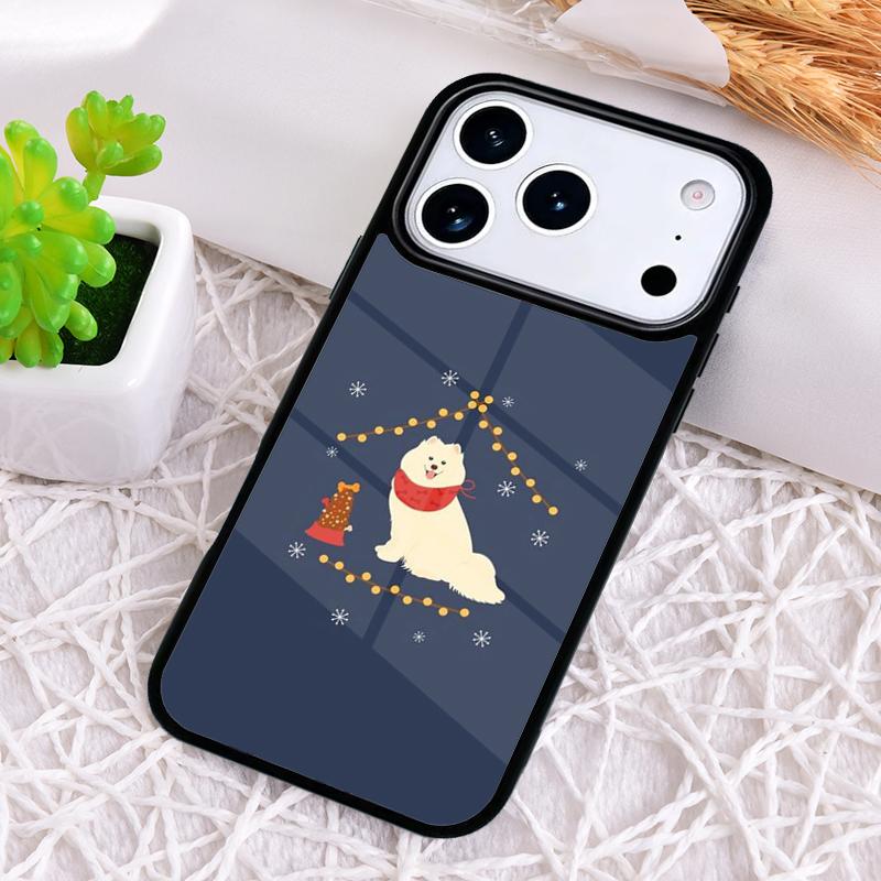 Samoyed Puppy Shockproof Phone Case for iPhone 17 Air 16e 15 11 12 14 13 Pro Max Cover Coque