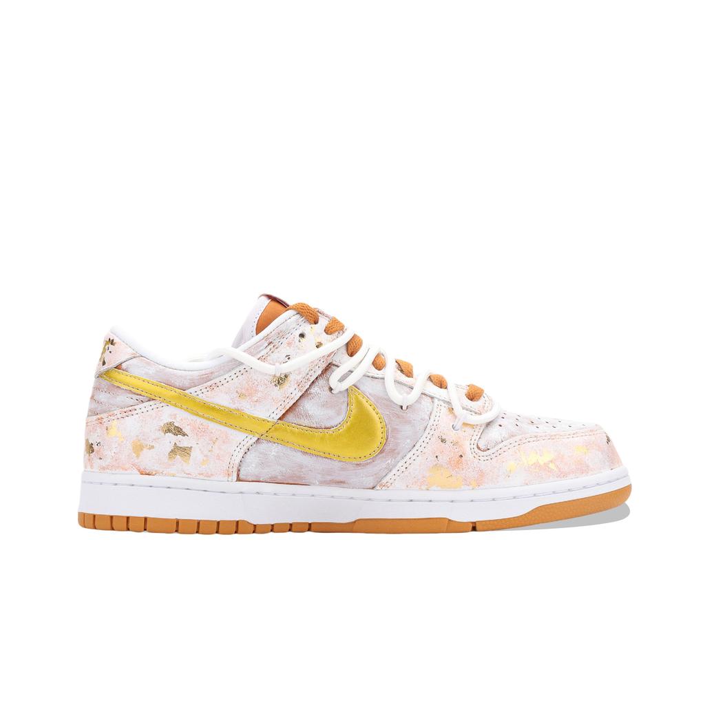 Nike Dunk Apollo, The Sun God Abrasion Resistant Low top Skateboard Shoes Unisex White Orange Gold FQ6965-700(Team1335-)