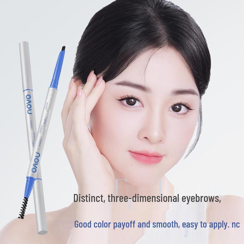 Novo Wild Brow Star Eyebrow Pencil: Natural, Thin, Smooth Strokes, Beginner-Friendly, Smudge-Free.