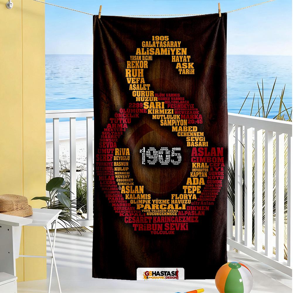 Galatasaray Beach Towel Soft Durable Quick-Dry Comfortable Lightweight
