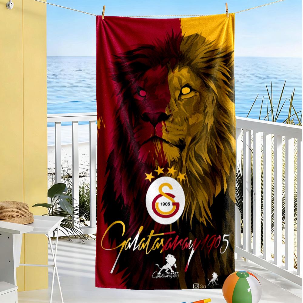Galatasaray Lion Pride soft beach towel lightweight Couple beach towel, family beach towel set Outdoor Accessory