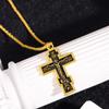 Jesus Cross Necklace Crucifix Eastern Orthodox Prayer Big Pendant For Men Women Jewelry Accessories Gifts