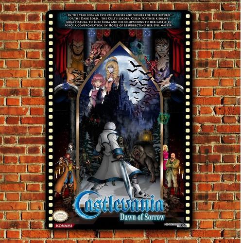 Castlevania Dawn Of Sorrow Video Game Metal Poster Collectable Tin Sign   aluminum 20x30cm（7.8x11.8inch）