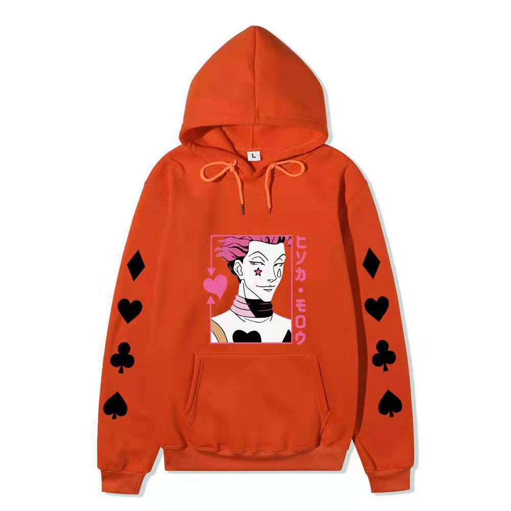 HUNTER X HUNTER Hisoka Print Fashion Sweatshirt Hip Hop Casual Unisex Autumn Winter Fleece Streetwear Tops