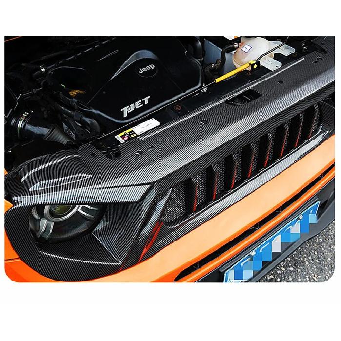 For 2016 17 18 19 20 21 22 23 Jeep Renegade Racing Grills Matt Carbon Grille Air Intake Styling Exterior Tuning Accessories Part