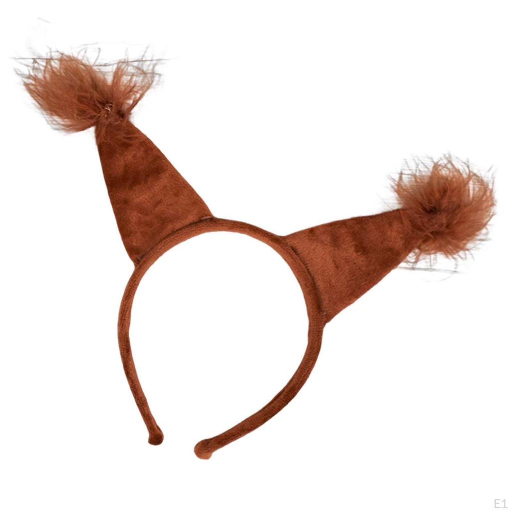 Animal Tail Costume Kit Hairband Cosplay Fancy Dress Headpiece Squirrel Ears Hair Hoop Headband for