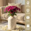 White Metal Vase for Home & Office Decor | flower Vase for Living Room, Dining Table & Corner Decor | Elegant Home Decoration Item