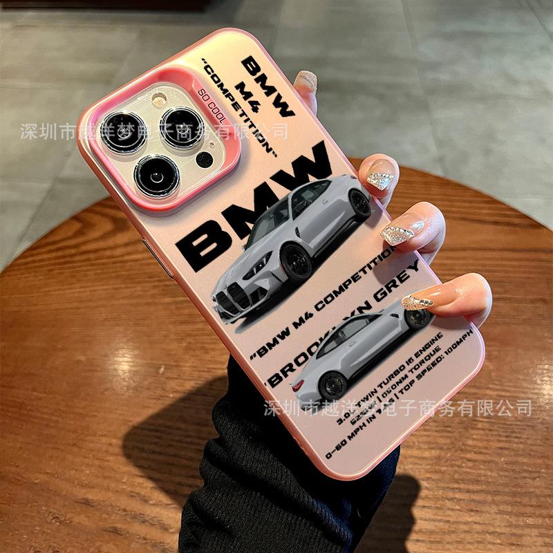 Car BMW Logo All-inclusive Phone Case For Ferrari Racing For iPhone 11 12 13 14 15 16 17 Max Pro X XR XS Mini 7 8 Plus Sticker Jbzm61