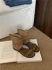 Retro hollow word with cool boots women's 2025 new fashion with skirts to increase height and thin western cowboy cool boots