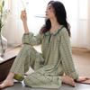 2025 Women's Lycra Cotton Pajama Set - Long Sleeve & Pants for Spring/Autumn, Wearable Outside & Cozy for Home