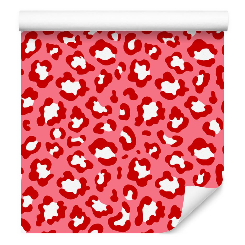 Red Animal Skin Wallpaper Coral and Red 50x1000
