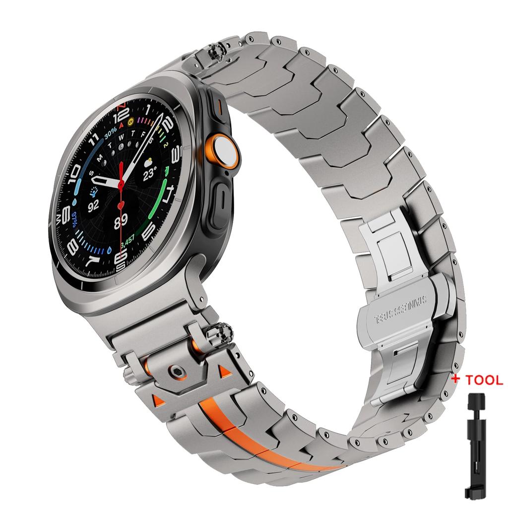 Stainless Steel Strap for Samsung Galaxy Watch Ultra 47mm Loop Band Bracelet for Galaxy Watch Ultra 47MM No Gaps Link Wristband