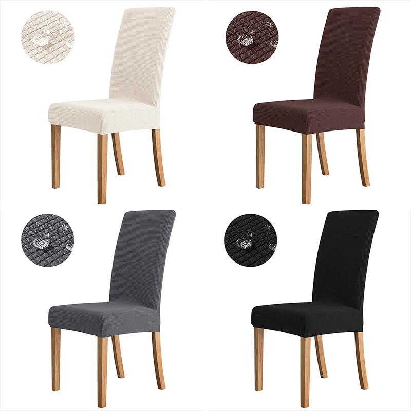 Waterproof Elastic Chair Cover For Dining Room Universal Kitchen Wedding Hotel Banquet Restaurant Anti-dirty Seat Chair Covers