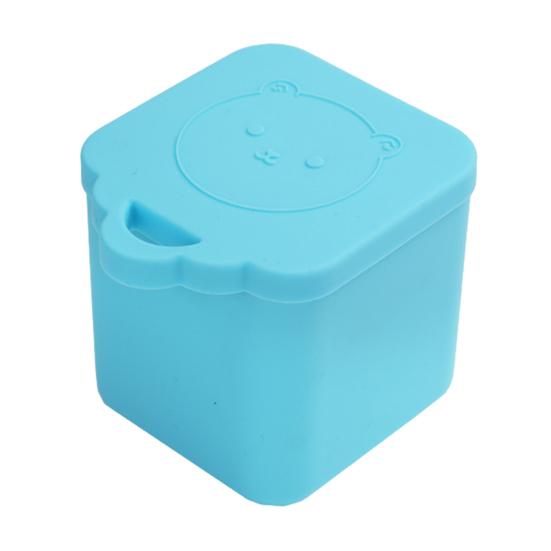 Silicone Bear Bunny Dips Containers Salad Dressing Container Condiment Snacking Box with Lids Food Safe Lunchbox Organizer for Kids