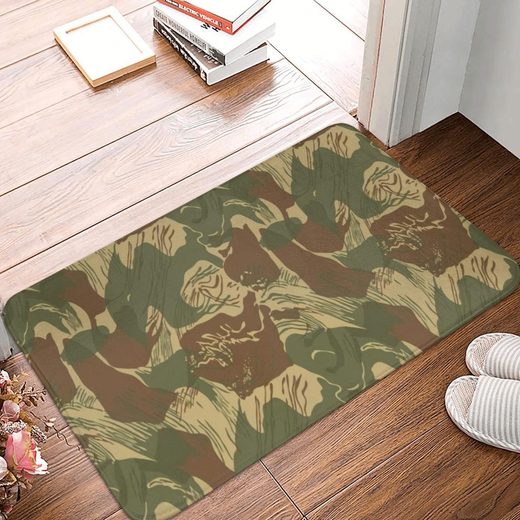 Flecktarn Camo Floor Door Bath Kitchen Mats Anti-Slip Outdoor Military Camouflage Doormat Toilet Entrance Rug Carpet Footpad